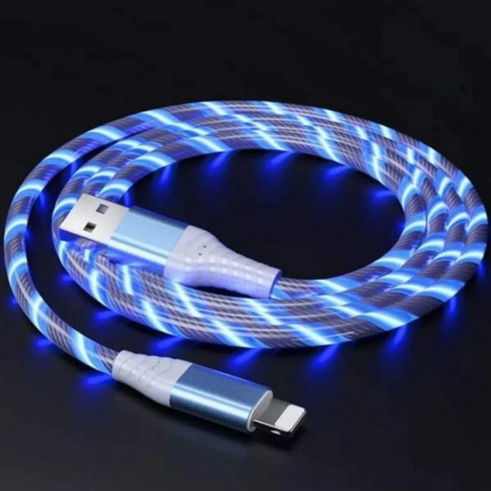 2.4A RGB LED Light USB Type C Cable